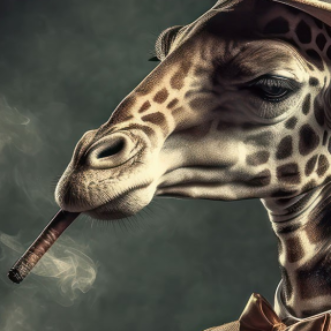 Giraffe Glass Wall Art - H90 x W60 cm