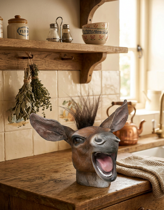 Laughing Donkey Head Ornament