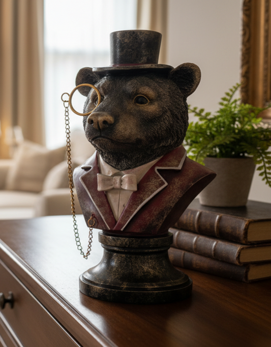 Monocle Bear Bust