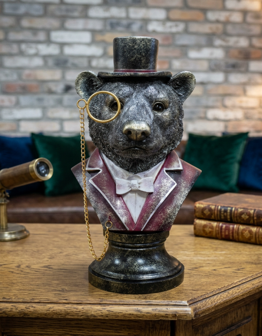 Monocle Bear Bust