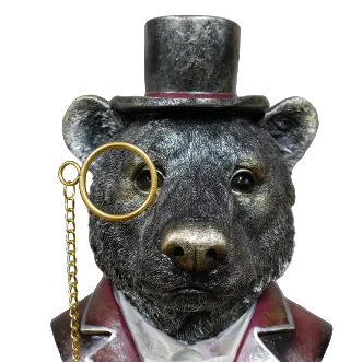 Monocle Bear Bust