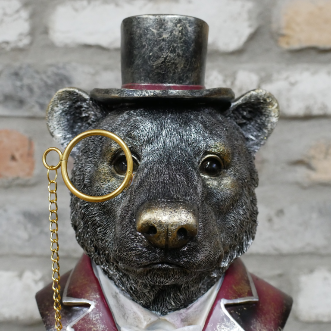 Monocle Bear Bust