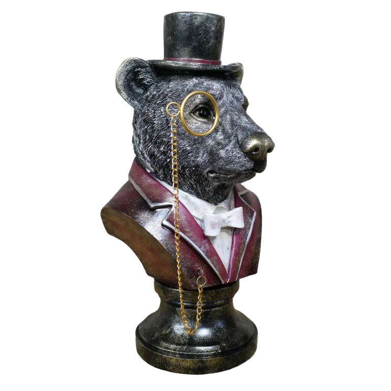 Monocle Bear Bust