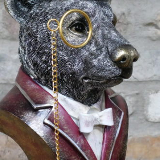 Monocle Bear Bust