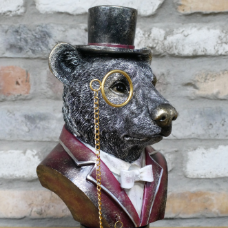 Monocle Bear Bust