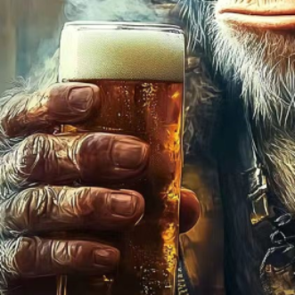 Monkey Glass Wall Art - H90 x W60 cm