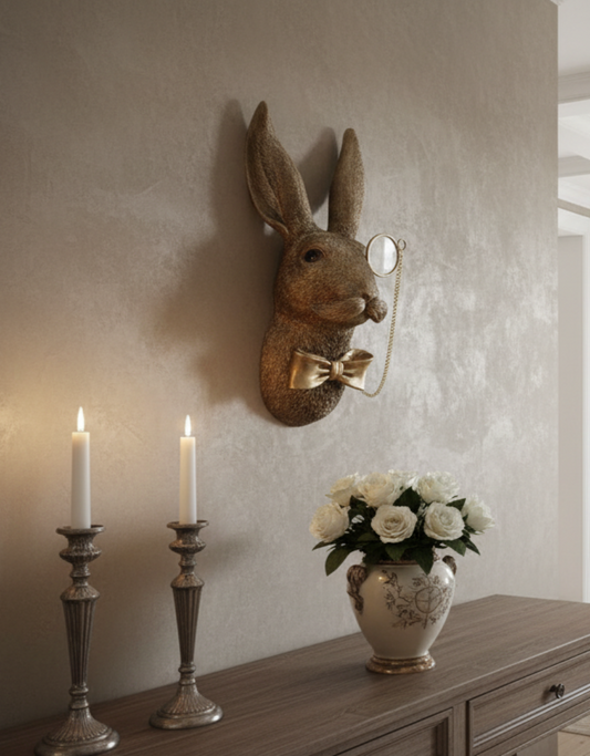 Monocle Rabbit Head Wall Décor
