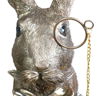 Monocle Rabbit Head Wall Décor