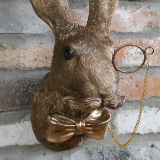 Monocle Rabbit Head Wall Décor