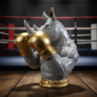 Rhino Boxer Bust