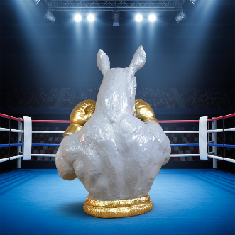 Rhino Boxer Bust