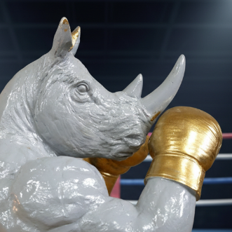 Rhino Boxer Bust