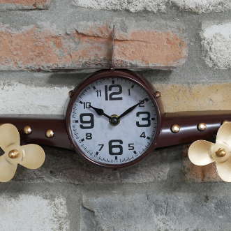 Vintage Aeroplane Wall Clock