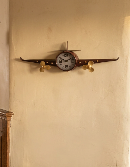 Vintage Aeroplane Wall Clock