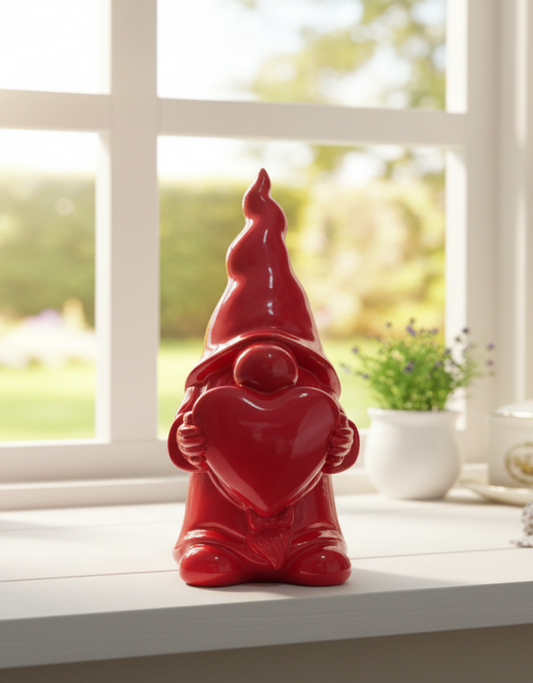 Boy Gnome holding a Heart