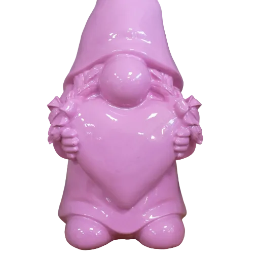Girl Gnome holding a Heart