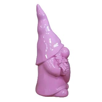 Girl Gnome holding a Heart