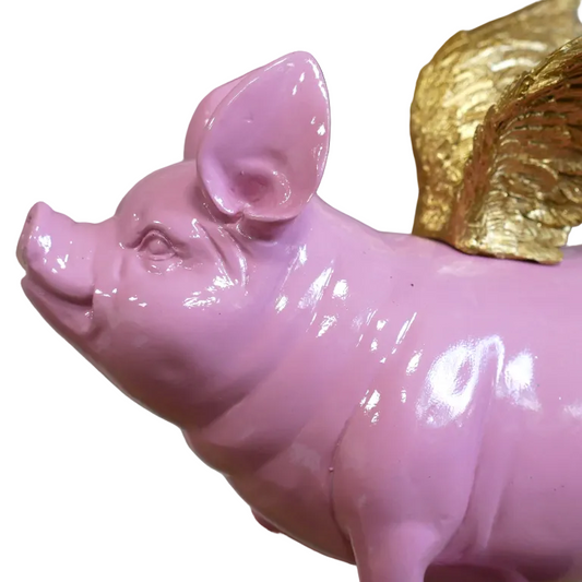 Flying Pink Pig Ornament
