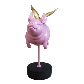 Flying Pink Pig Ornament