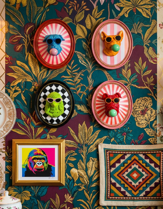 Set of 4 Quirky 3D Pictures