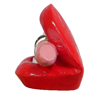 Red Lips with Lipstick Ornament