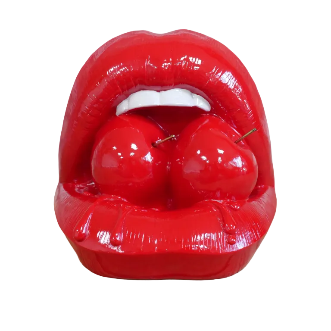 Red Lips with Cherries Ornament