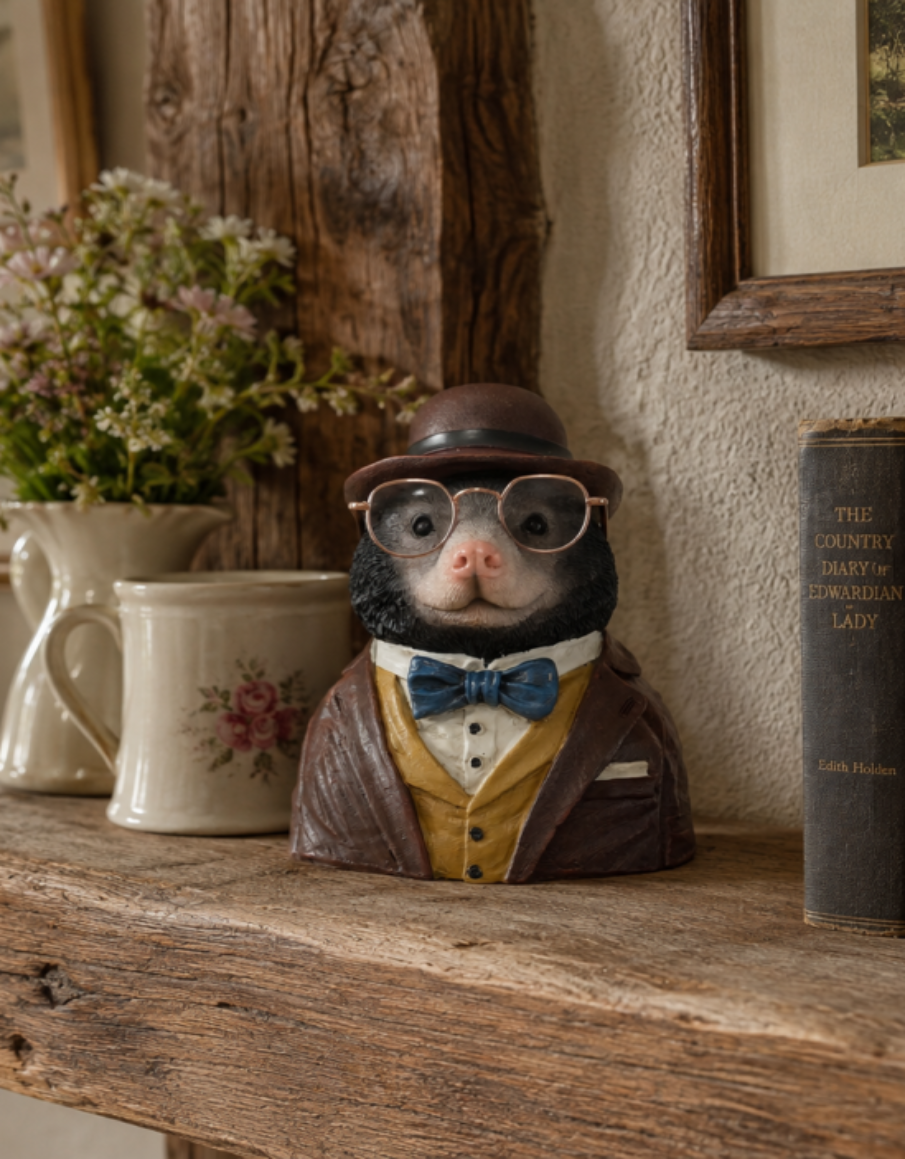 Dapper Mole in a Suit Bust
