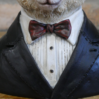 Dapper Sheep in a Suit Bust