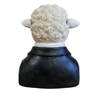 Dapper Sheep in a Suit Bust