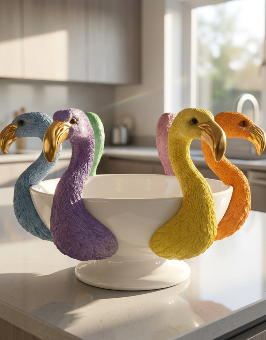 Colourful Flamingo Bowl