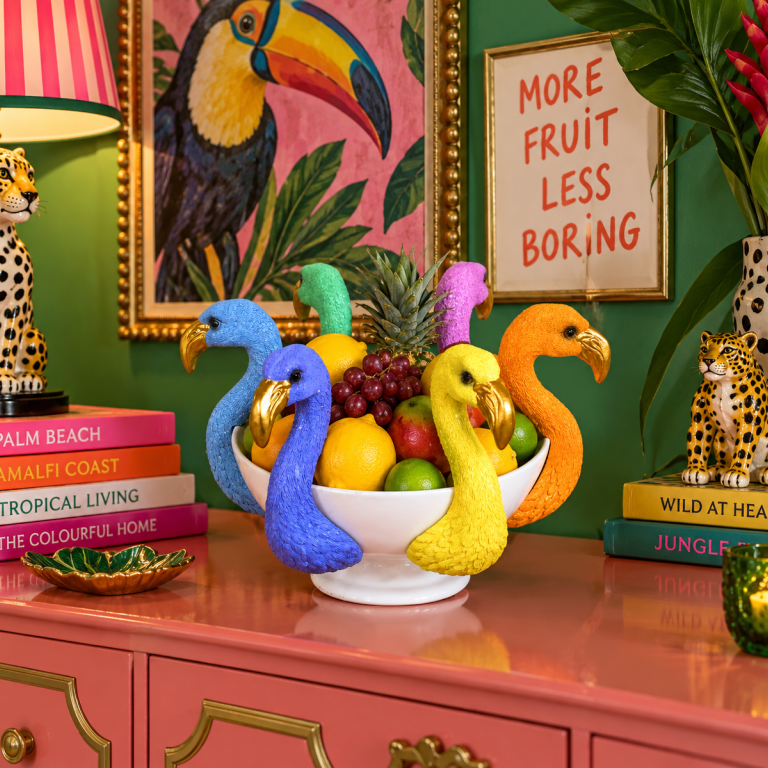 Colourful Flamingo Bowl