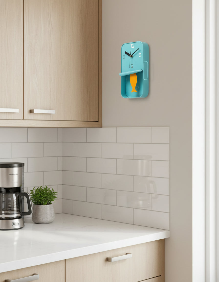 Sardine Tin Pendulum Wall Clock