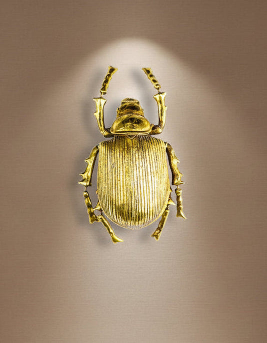 Antique Gold Beetle Wall Decor