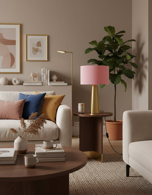 Brass Column Table Lamp