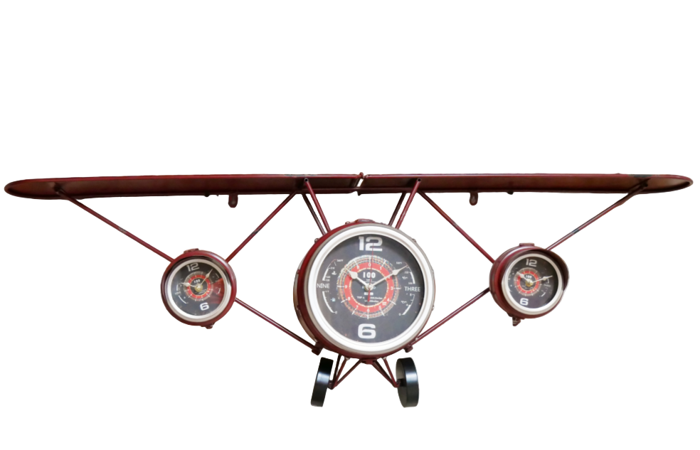 Vintage Style Aeroplane Clock