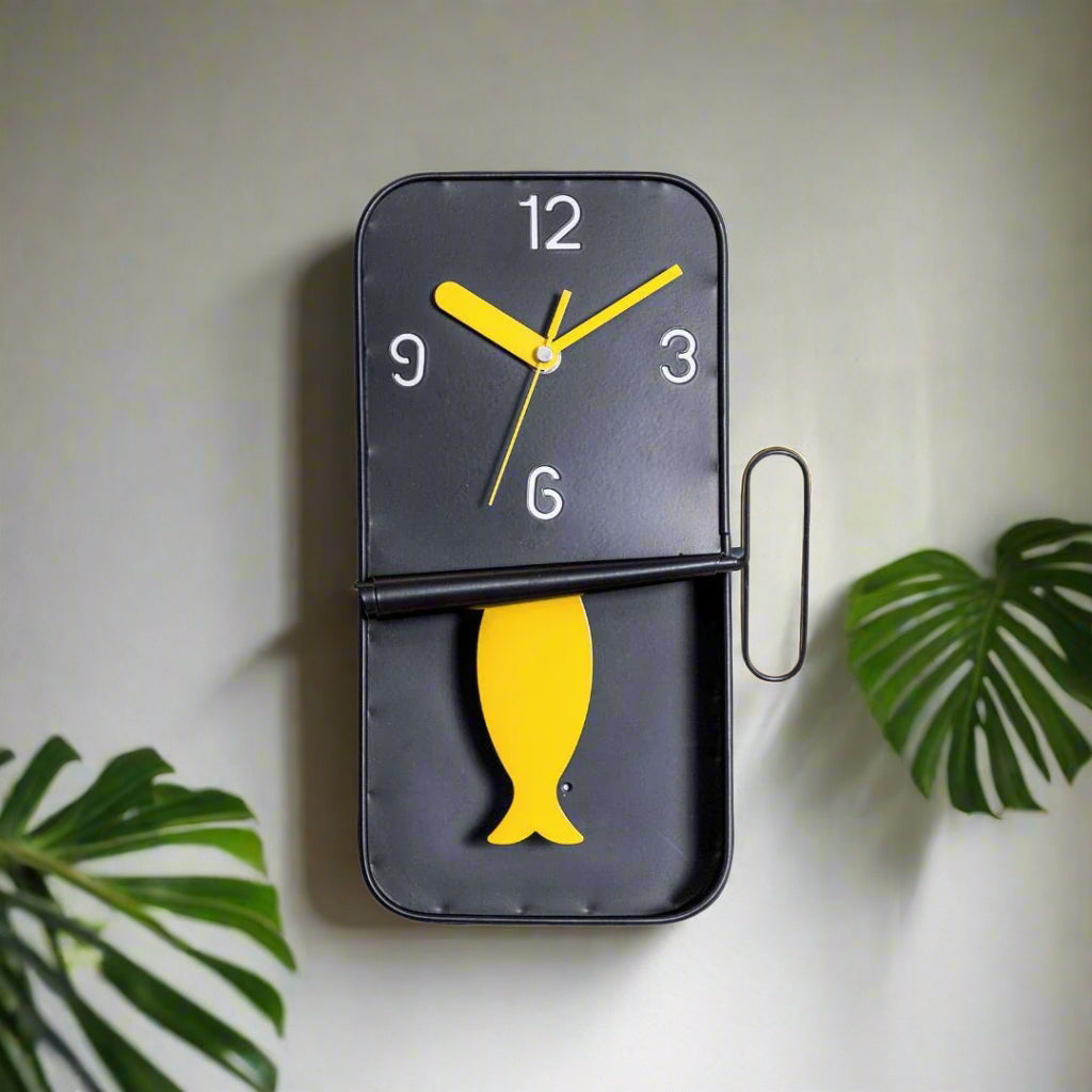 Sardine Tin Pendulum Wall Clock