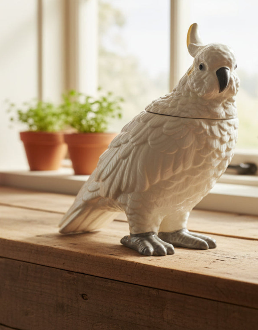 Cockatoo Storage Jar