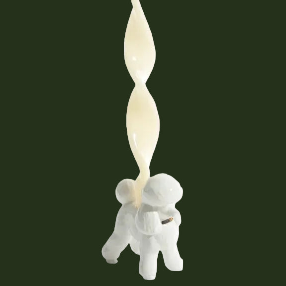 Poodle Taper Candle Holder