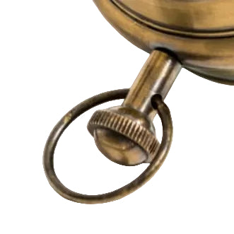 Antiqued Brass Magnified Table Clock