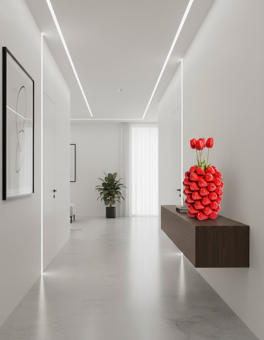 Extra Large Multi Strawberry Vase