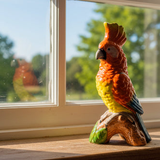 Parrot on a Perch Vase