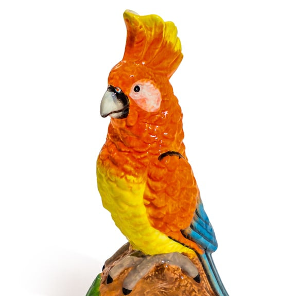 Parrot on a Perch Vase