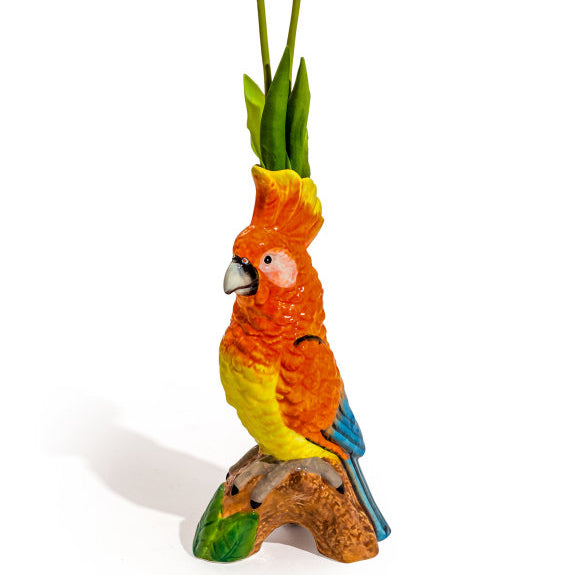 Parrot on a Perch Vase