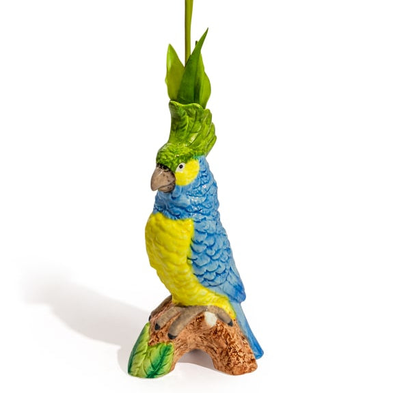 Parrot on a Perch Vase