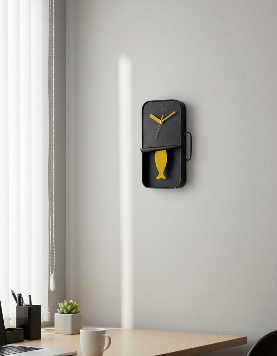 Sardine Tin Pendulum Wall Clock