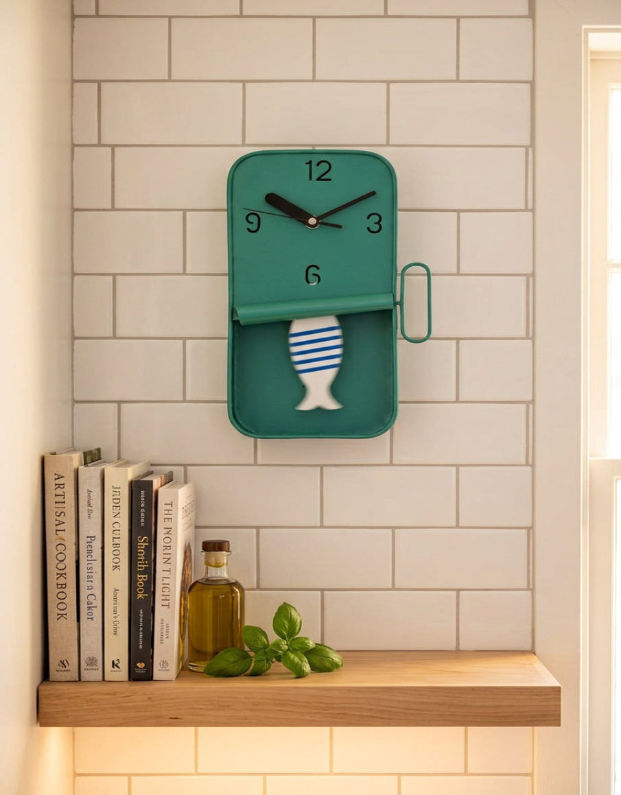 Sardine Tin Pendulum Wall Clock