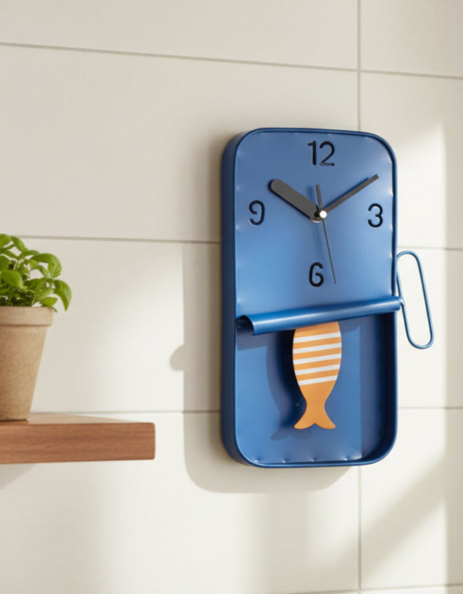 Sardine Tin Pendulum Wall Clock