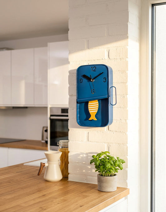 Sardine Tin Pendulum Wall Clock