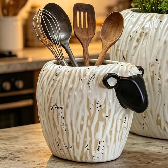 Stoneware Lamb Vase
