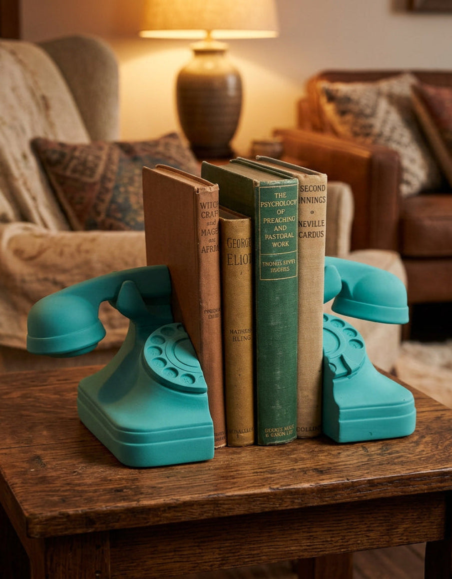 Retro Telephone Bookends